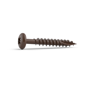 DuraPost 4 x 40mm Pan Head Timber Screws Box of 200 Sepia Brown