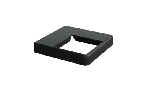 DuraPost Corner Post Bolt Down Cover Plate Black