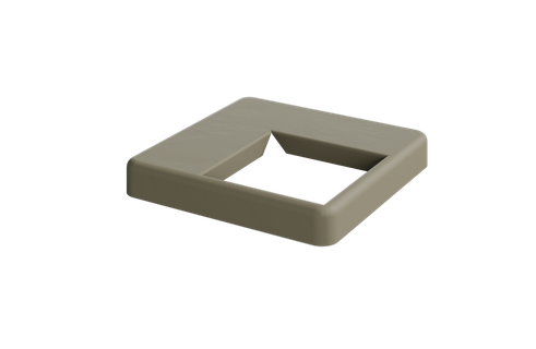 DuraPost Corner Post Bolt Down Cover Plate Olive Grey