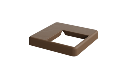 DuraPost Corner Post Bolt Down Cover Plate Sepia Brown
