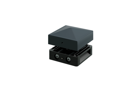 DuraPost 75 x 75mm Post Cap with Bracket Anthracite Grey