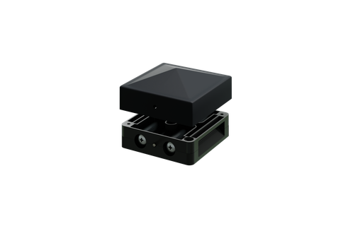 DuraPost 75 x 75mm Post Cap with Bracket Black
