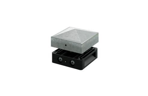 DuraPost 75 x 75mm Post Cap with Bracket Galvanised