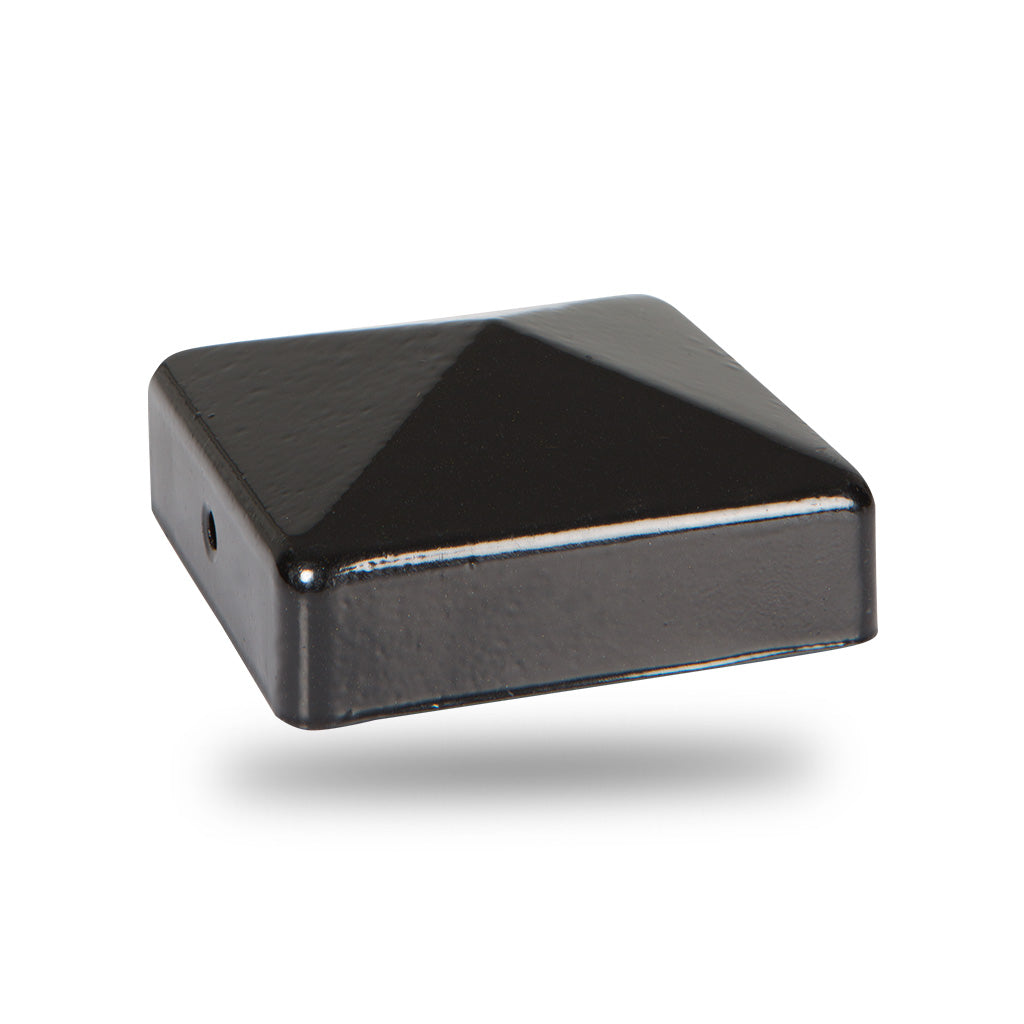 DuraPost 75 x 75mm post cap with bracket in Anthracite Grey