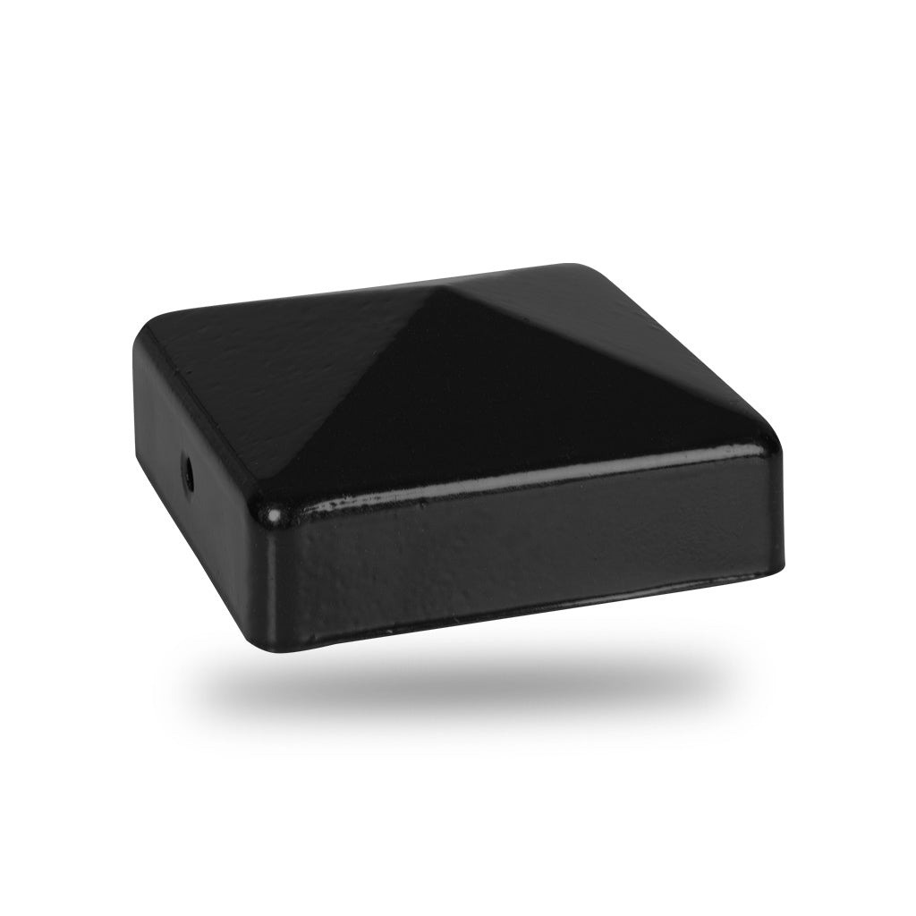 DuraPost 75 x 75mm post cap with bracket in Black