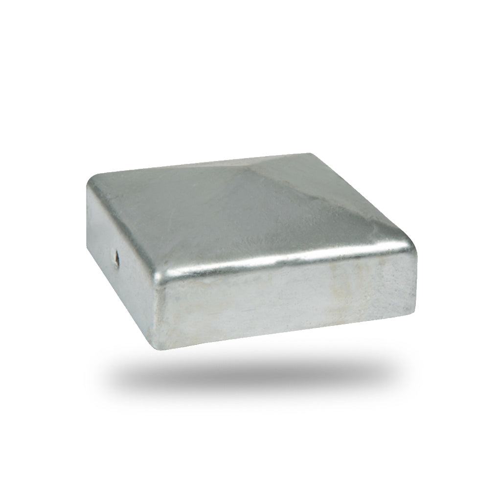 DuraPost 75 x 75mm post cap with bracket in Galvanised Steel