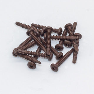 DuraPost VISTA 4 x 28mm Self-Drilling Screws Bag of 16 Sepia Brown