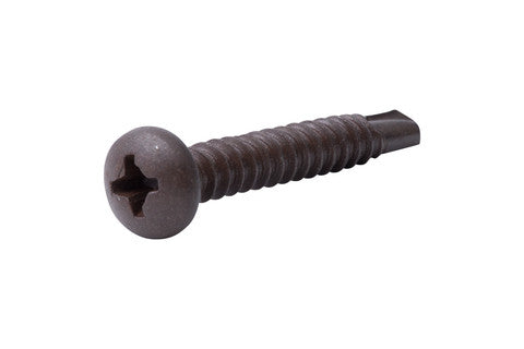 DuraPost VISTA 4 x 28mm Self-Drilling Screws Box of 100 Sepia Brown