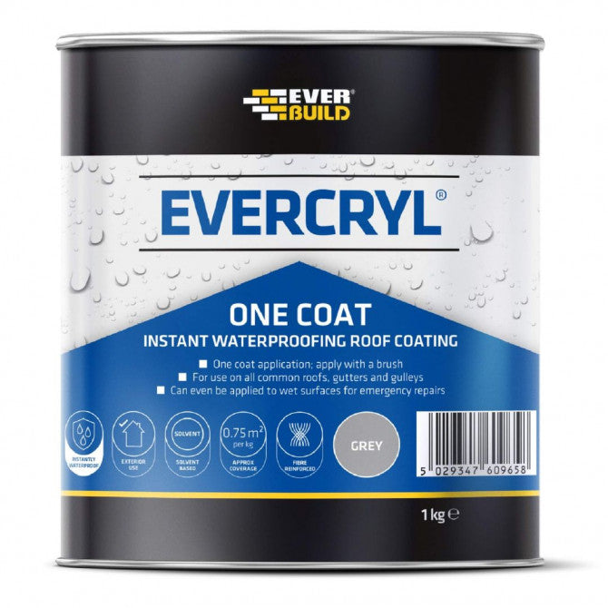 Everbuild Evercryl One Coat Grey 1kg