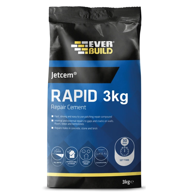Everbuild Jetcem Rapid Grey Cement – 3kg