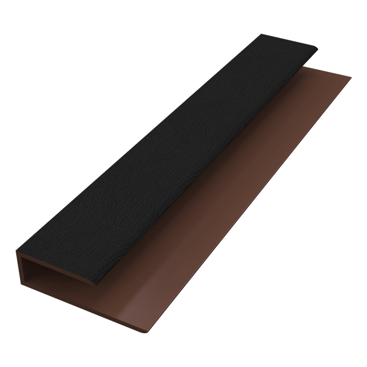 Black Ash Wood Grain uPVC Hollow Soffit J Trim Starter – F107WGB