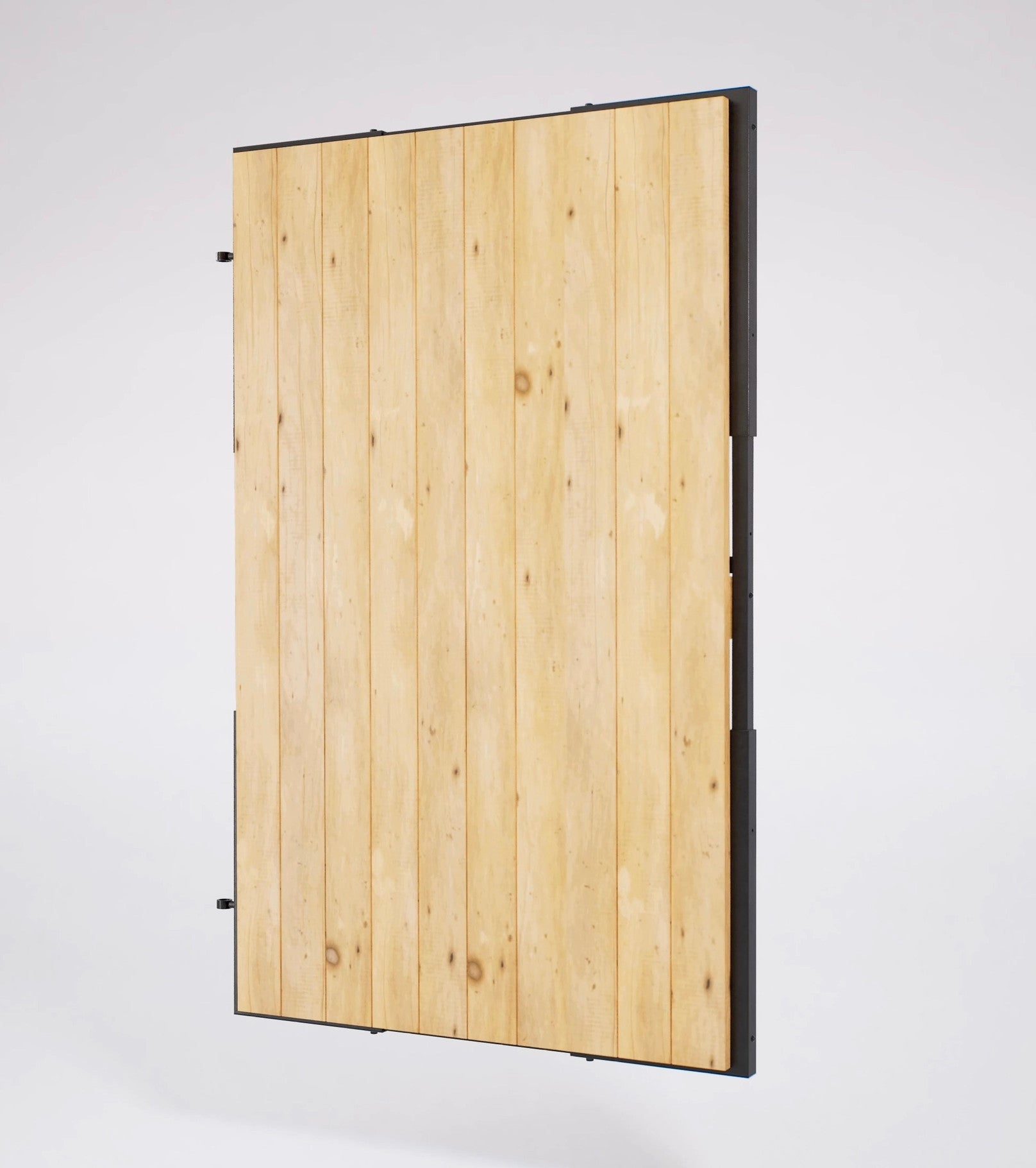 GateMate adjustable steel frame timber rail detail