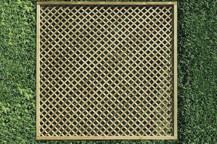 Pressure treated rectangular diamond lattice trellis, DT13, 1800mm high x 1830mm wide