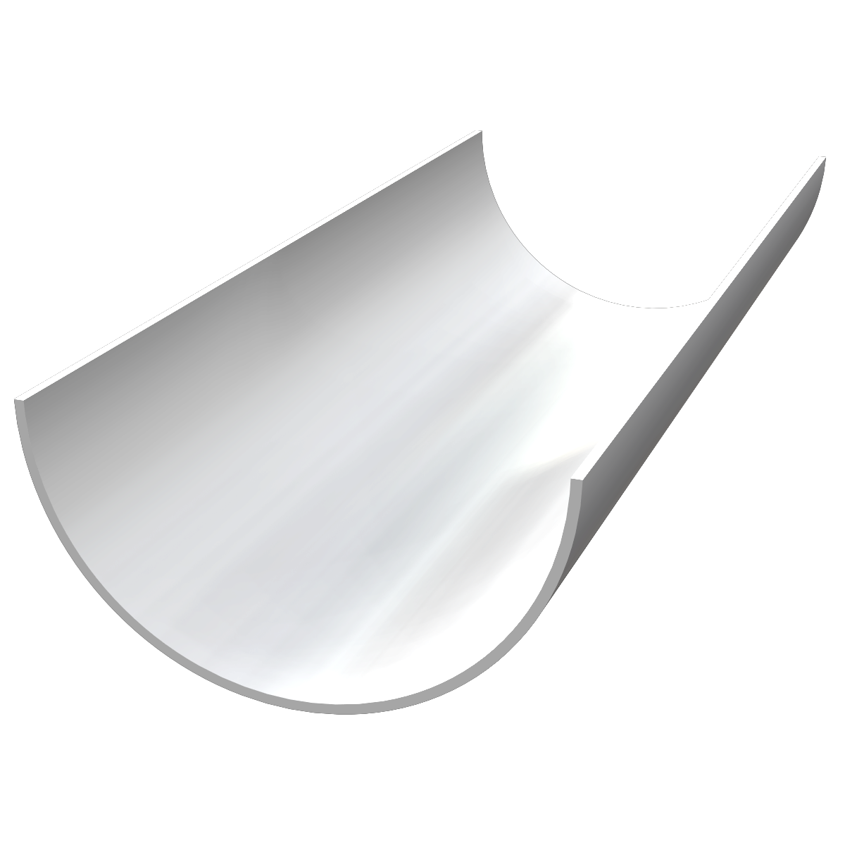 4 m Round Gutter White uPVC Rainwater Guttering – FRG400