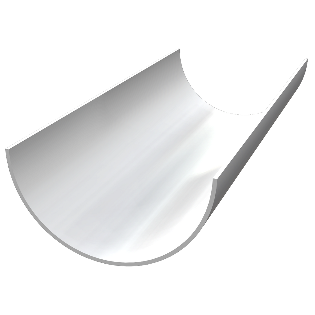Water Gutter Round 4 m Round Gutter White uPVC Rainwater Guttering – FRG400
