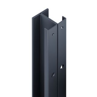 DuraPost commercial steel fence post anthracite grey