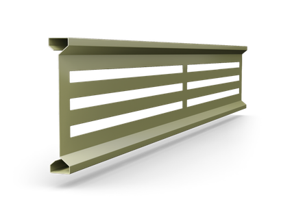 DuraPost steel slatted trellis olive grey