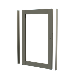 DuraPost aluminium pedestrian gate frame olive grey